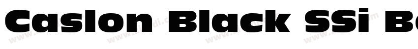 Caslon Black SSi Bol字体转换